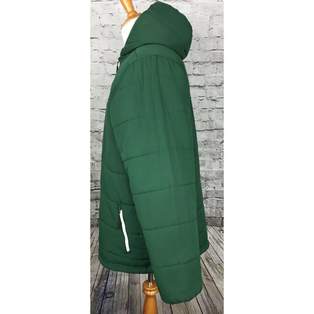 George Washington High School Colorado Mens Green Insulated Jacket Hooded Large‎